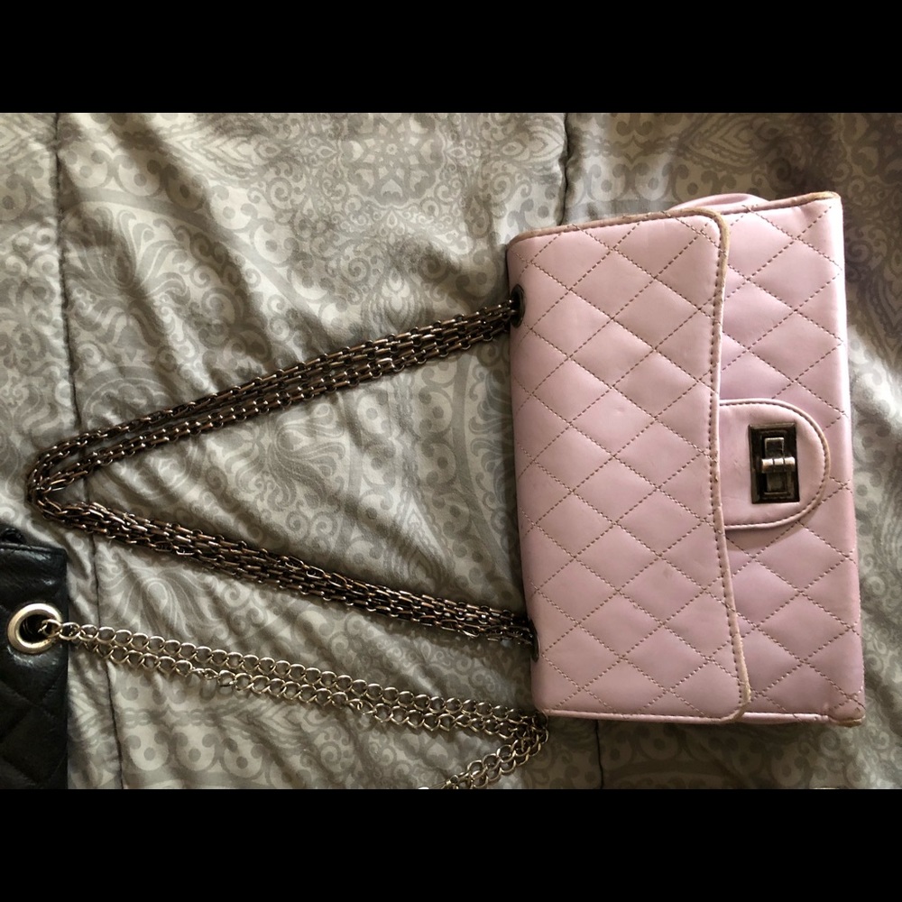 Bundle 3 Gold Black Purple Quilted Chain Crossbody - Picture 4 of 8